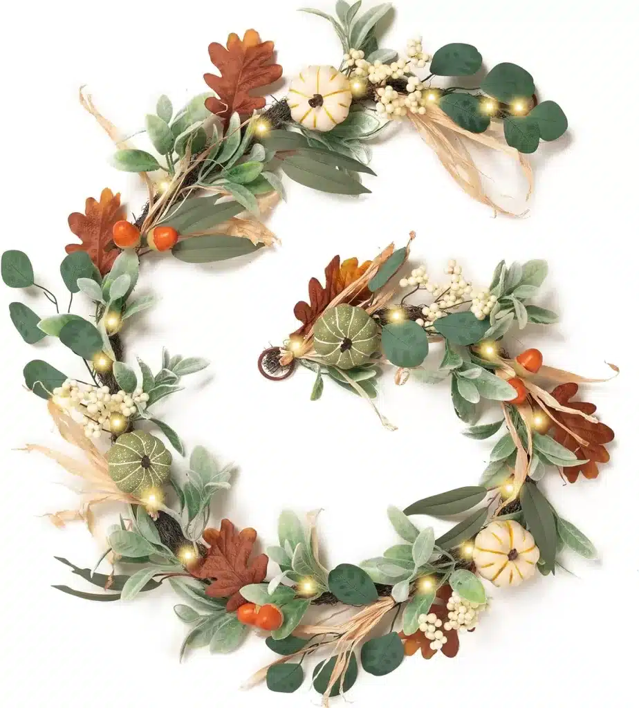 Garland can be used as table decor or for your fall mantel. 