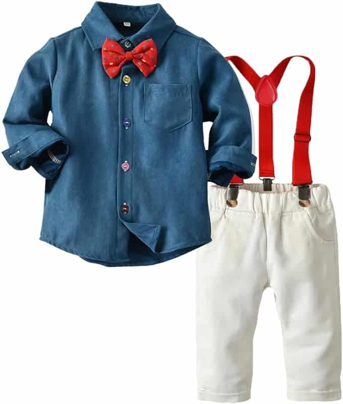 Blue Boys Christmas Outfit - buy similar colors for rest of the family to have matching outfits