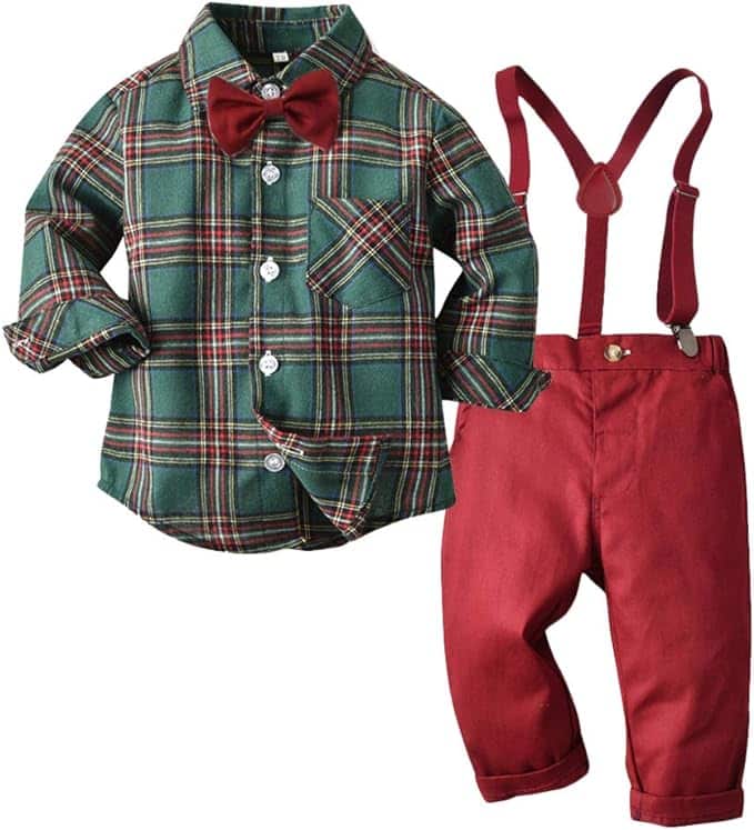 Plaid Boys Christmas Outfit