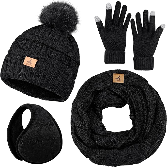 Hat and glove set - Winter Fashion essential and women's outerwear.