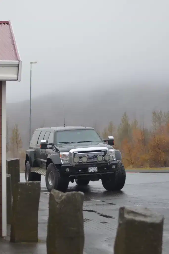 Truck on Golden circle. Possibly someone who is doing the self-drive Golden Circle route in Iceland