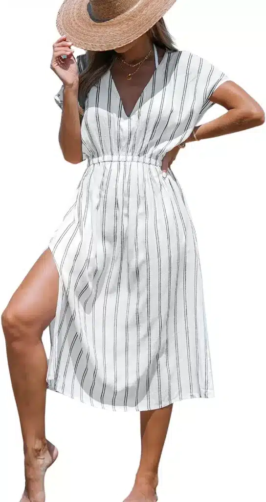 Stripe dress for beach fashion