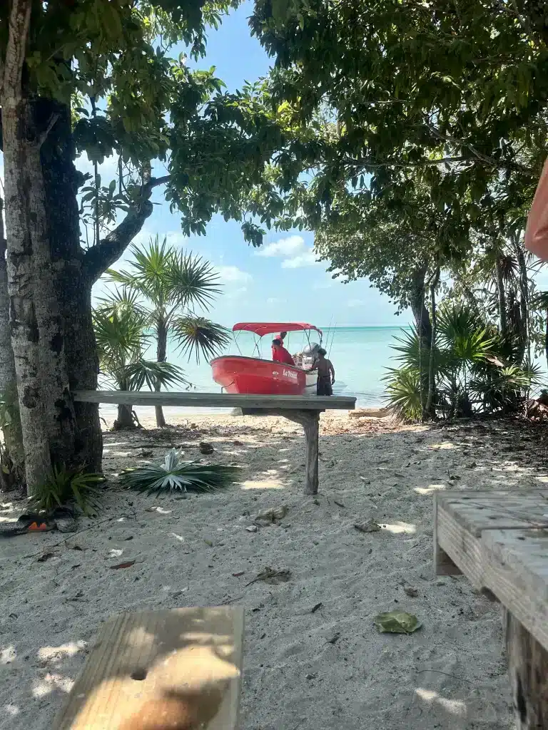 A snorkeling and fishing excursion is one of the fun things to do while on Caye Caulker or San Pedro. We stopped here for lunch. 