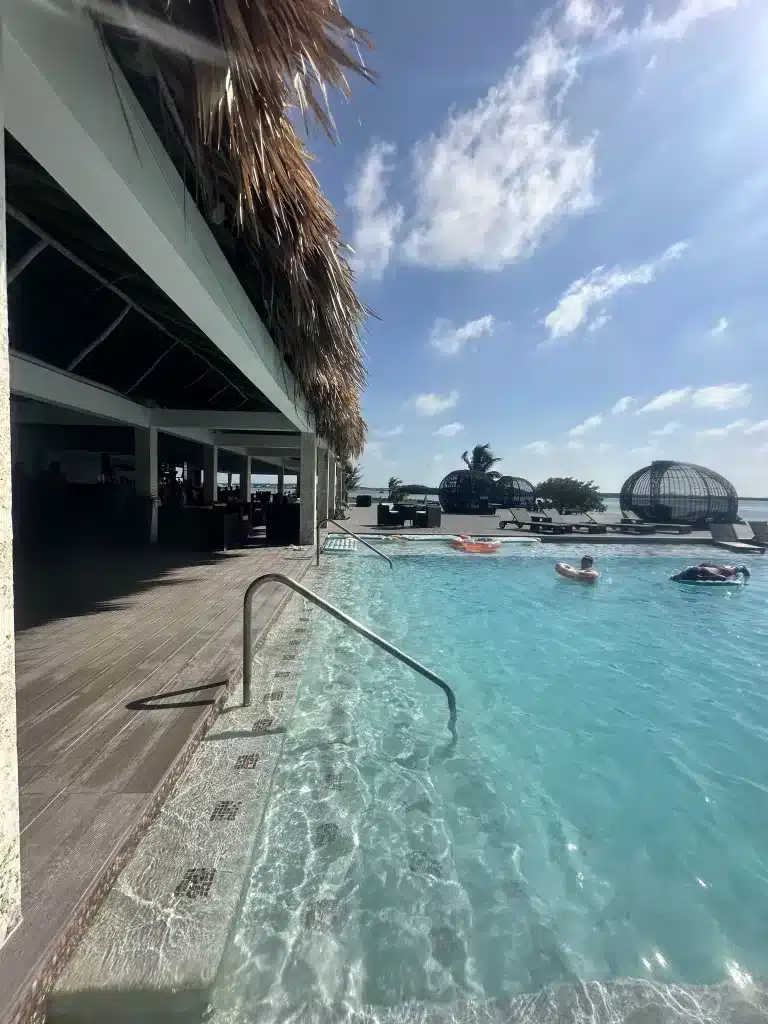 Turtle Island Resort has a beautiful pool. 