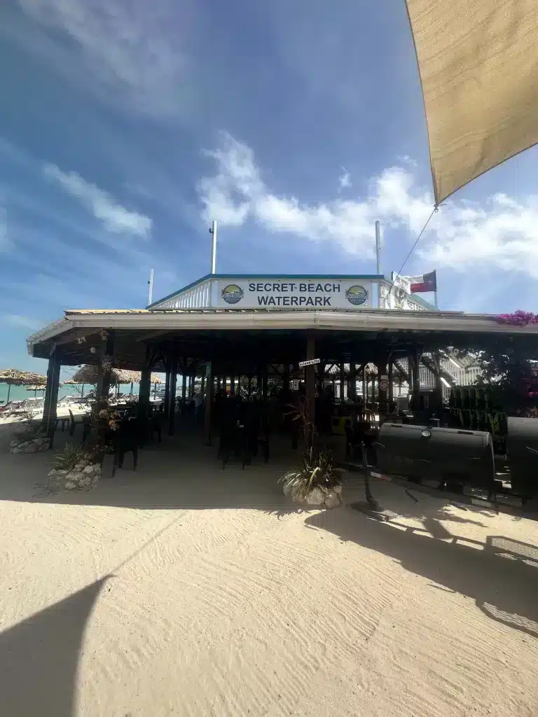 Secret Beach is bustling with things to do to keep your family busy in San Pedro, Belize, including a waterpark for kids.