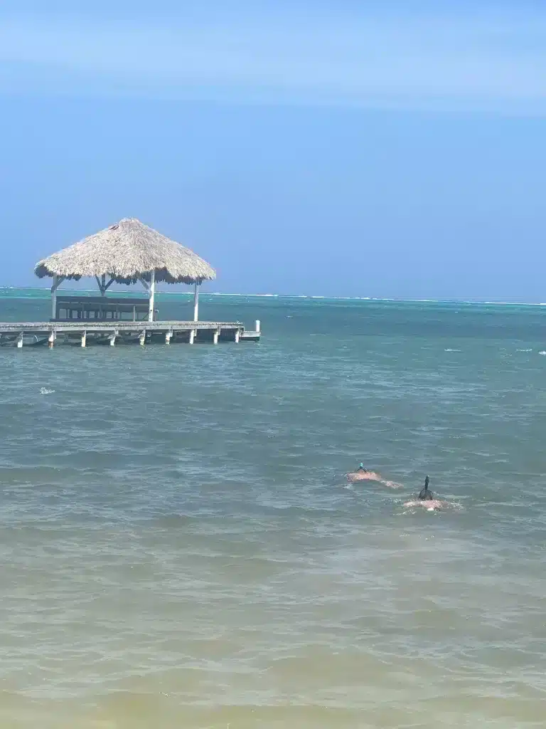 Snorkeling at our rental house in San Pedro