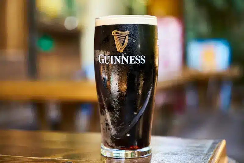 A Guinness, freshly poured, at the Guinness Brewery in Dublin. If you're wondering what to do in Ireland, Guinness is a great choice. 