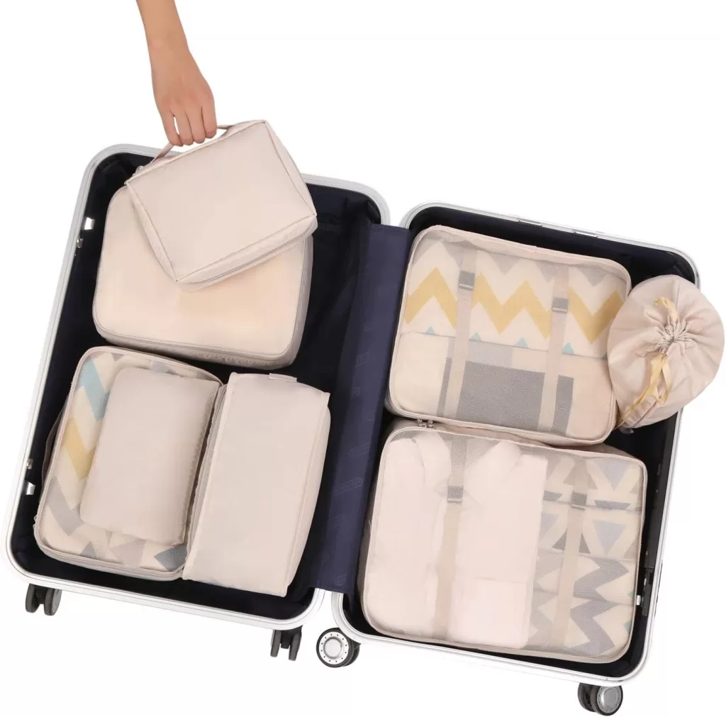 Packing cubes are a great travel essential to have for ultimate organization.