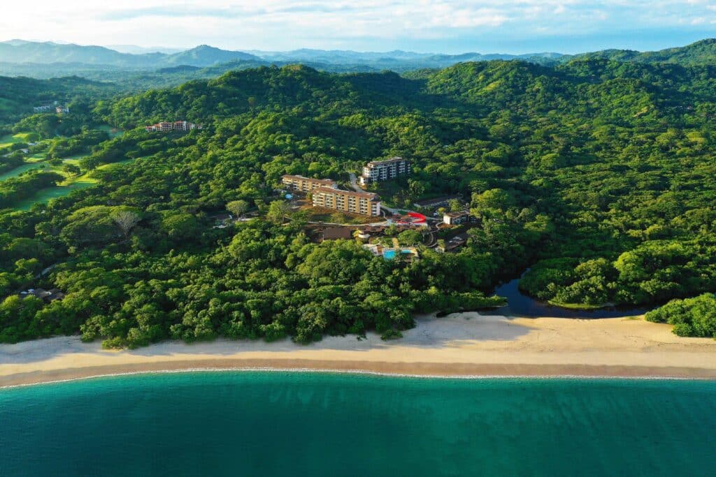 A view of one of the best beaches in Costa Rica, Playa Cochal, and the all-inclusive resort, W.