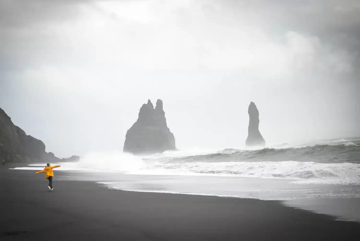 Black Sand Beach along Iceland's South Coast is an incredible sight to see when driving from Selfoss to Vik. 