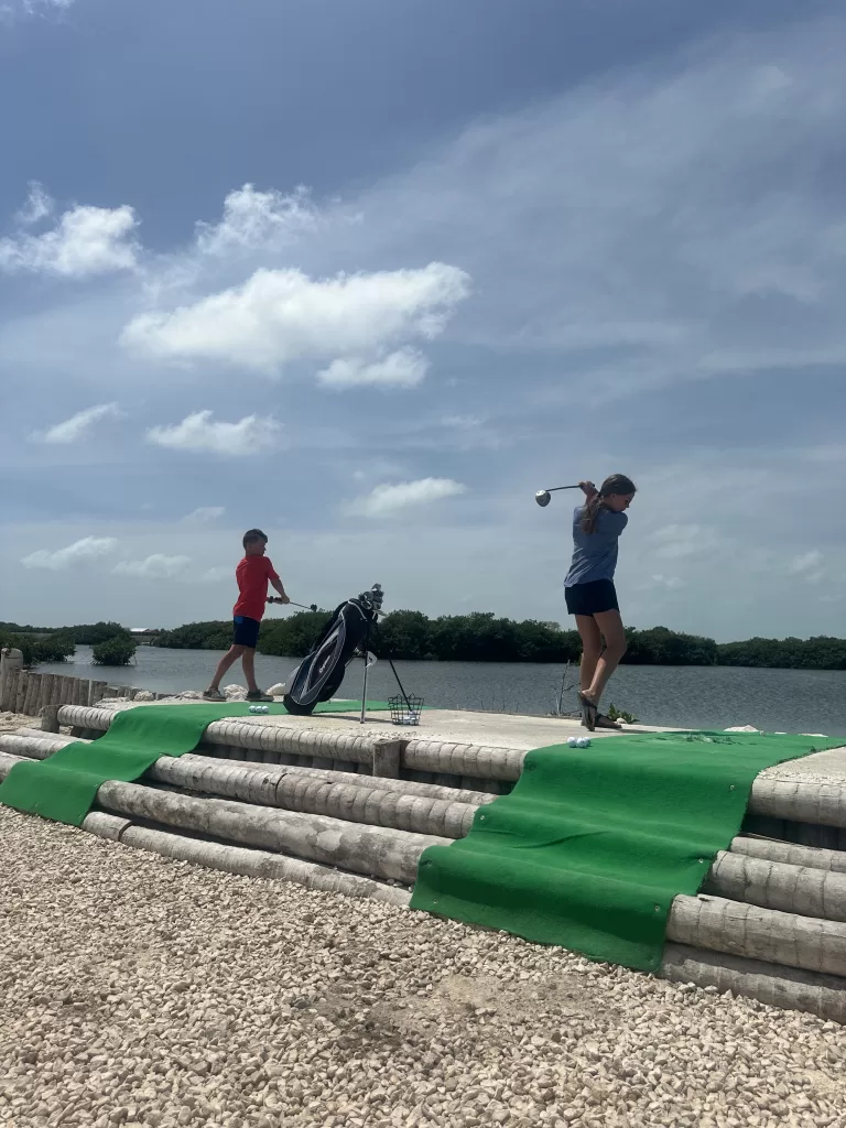 Drink-N-Drive is a driving range in San Pedro Belize.