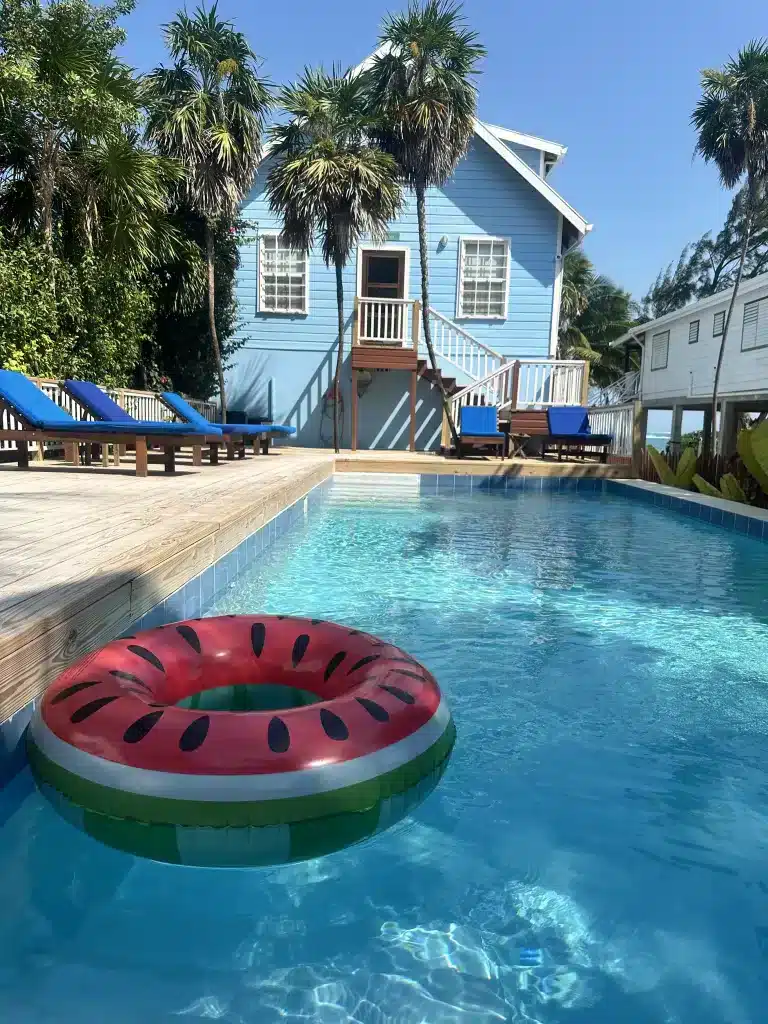 The pool at Sandy's Secret in Caye Caulker, Belize. 