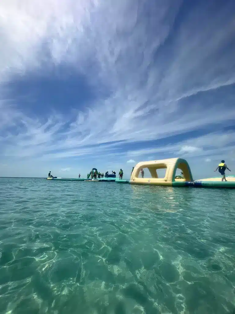 The waterpark at Secret Beach is a great place if you go to Belize with family and kids. 