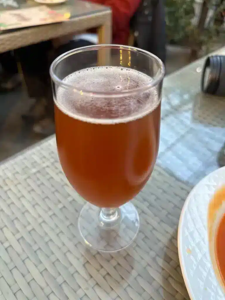 The drink menu at Fridheimar Tomato Farm in Iceland includes this tomato beer, if you're looking for a unique dining experience along the Golden Circle. 