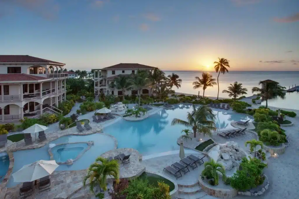 The kids will love the the pool at Coco Beach Resort in San Pedro, Belize.