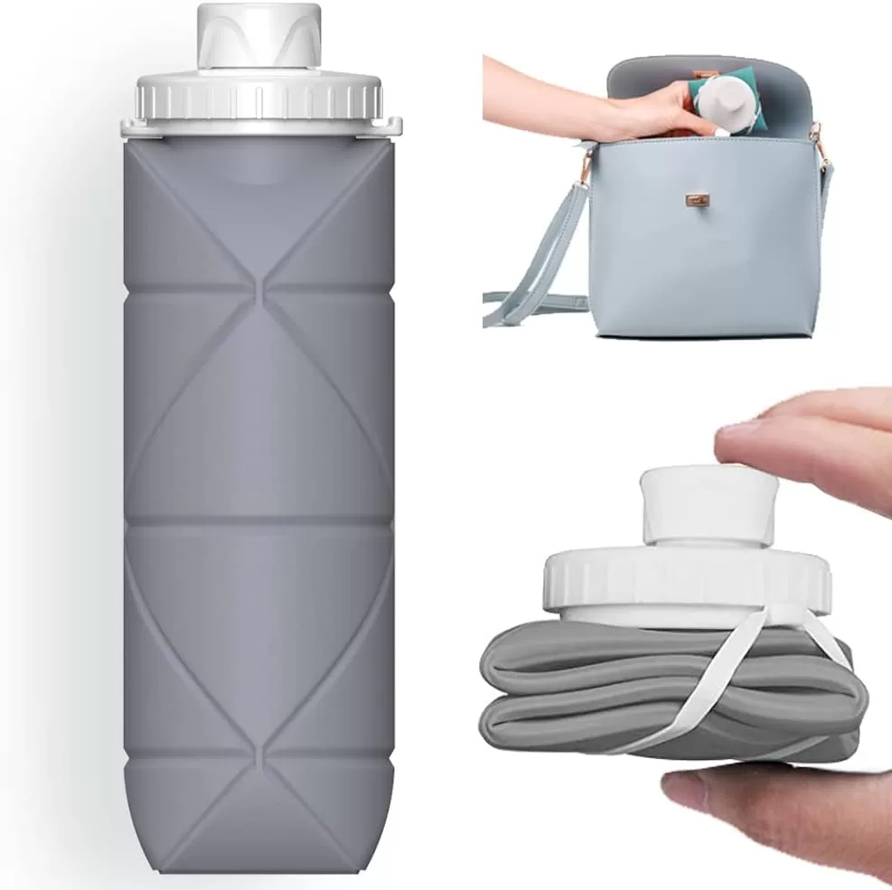 The collapsible water bottle is the best for travel due to its lightweight design.