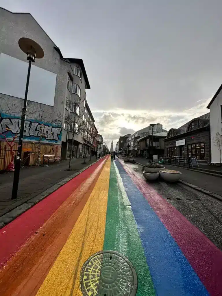 Walking Rainbow Road is a free thing to do in Iceland and can be budget-friendly when window-shopping. 