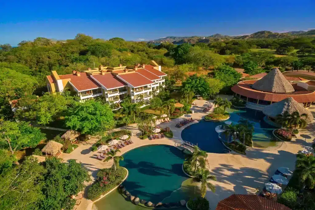 This beach hotel in Guanacaste, Costa Rica has a beautiful pool area. 