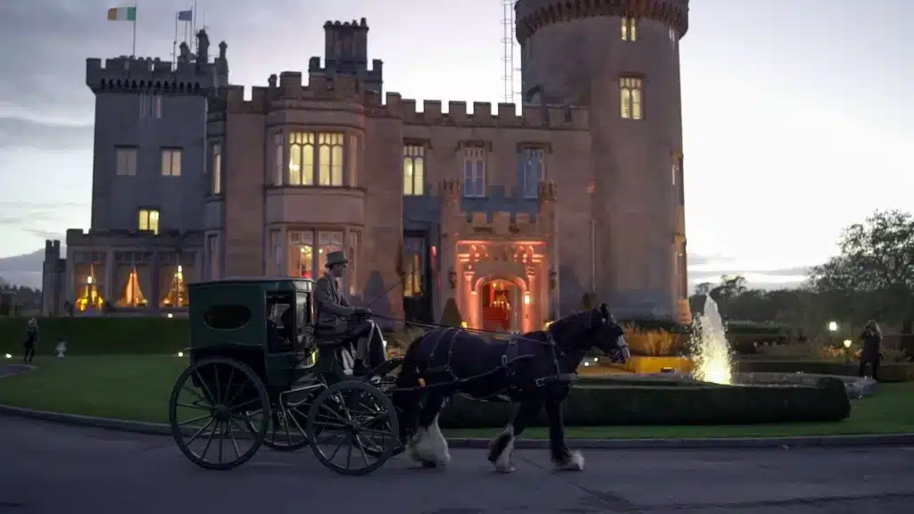 Outside Dromoland, one of Ireland's best luxury castle hotels in Ireland.