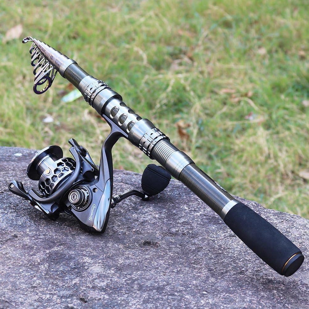 A travel spinning rod ready for your next adventure.