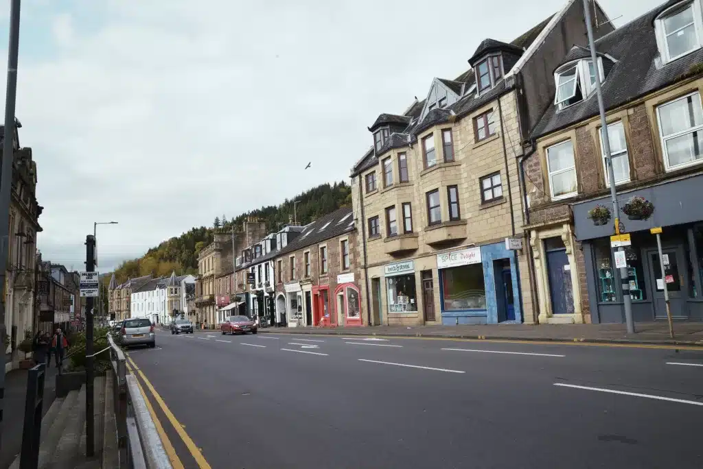 A small town in Scotland where we ate lunch. 