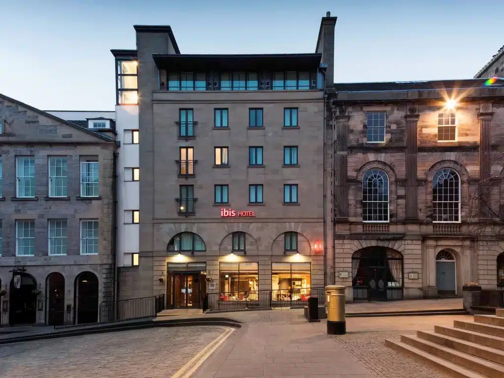 Staying at Ibis is a great location in Edinburgh city center.