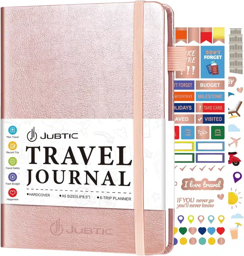 A travel journal makes a great Christmas gift idea for travel. 