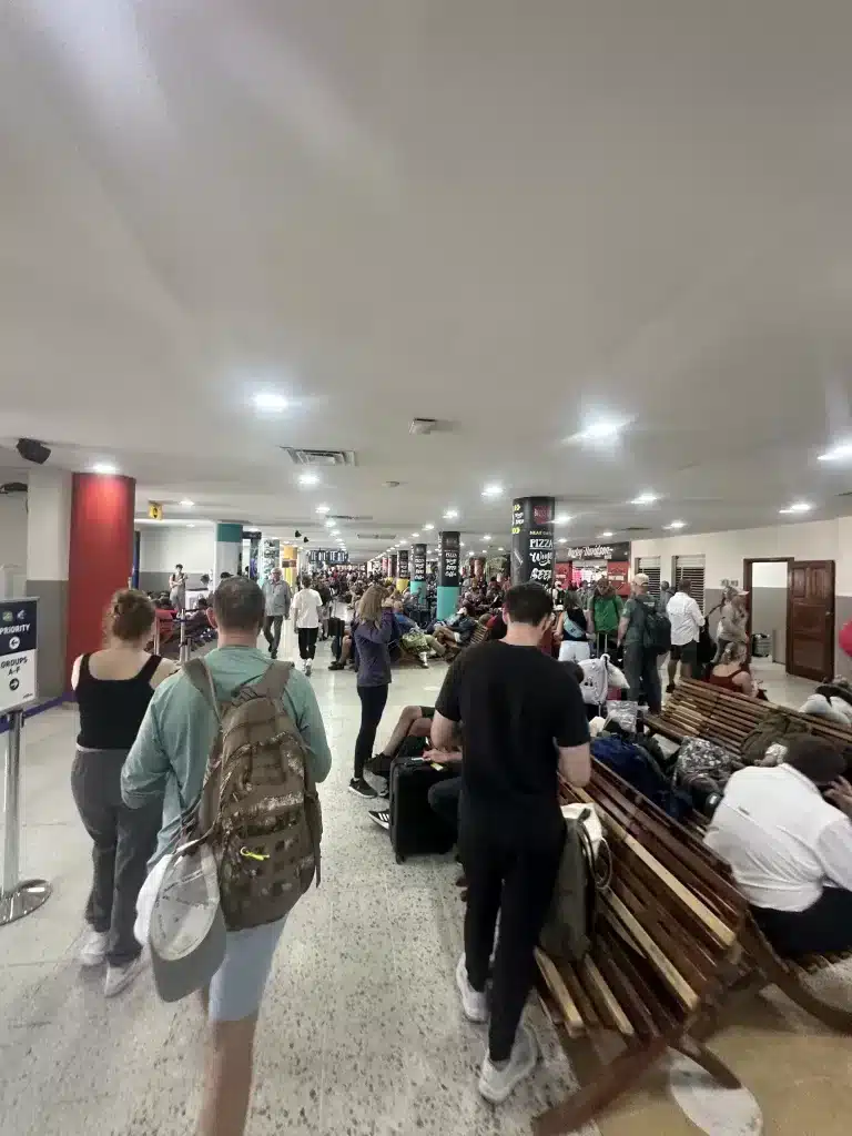 The Belize City airport (BZE) is busy while waiting for our flight to San Pedro. 