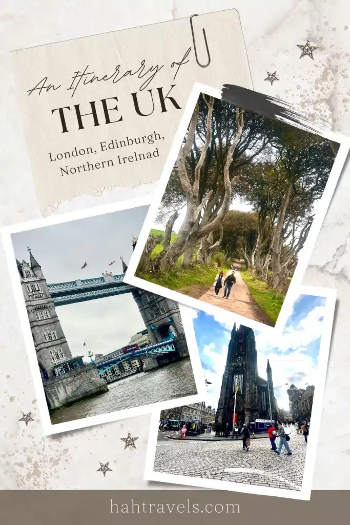 An 8 day guide to the United Kingdom, including London, Edinburgh and Belfast.