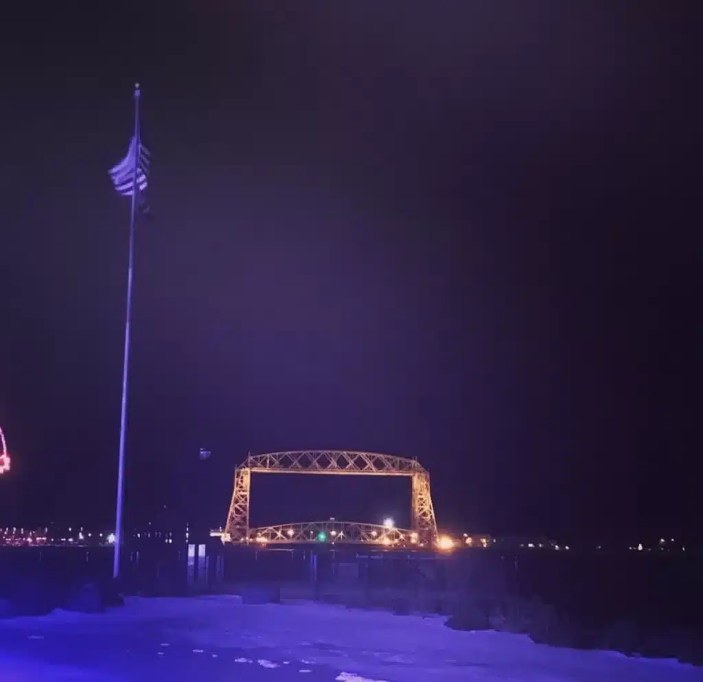 The Duluth Lift Bridge is a big attraction whether you visit in the summer or winter.