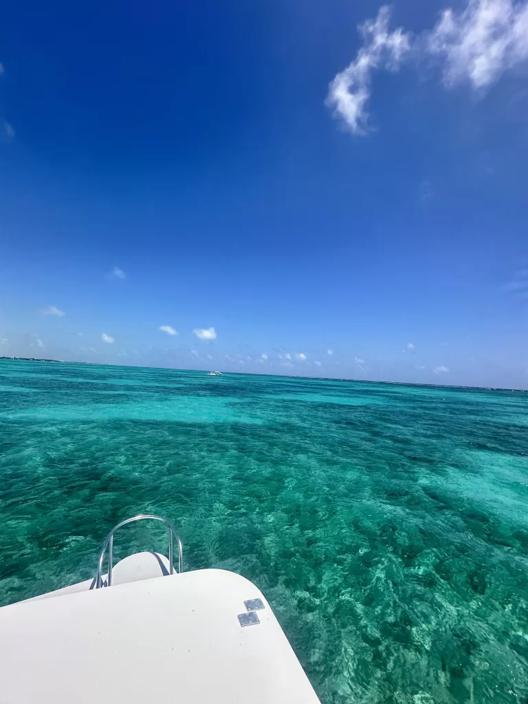 Some people like to save money by taking the ferry from Belize City to San Pedro.