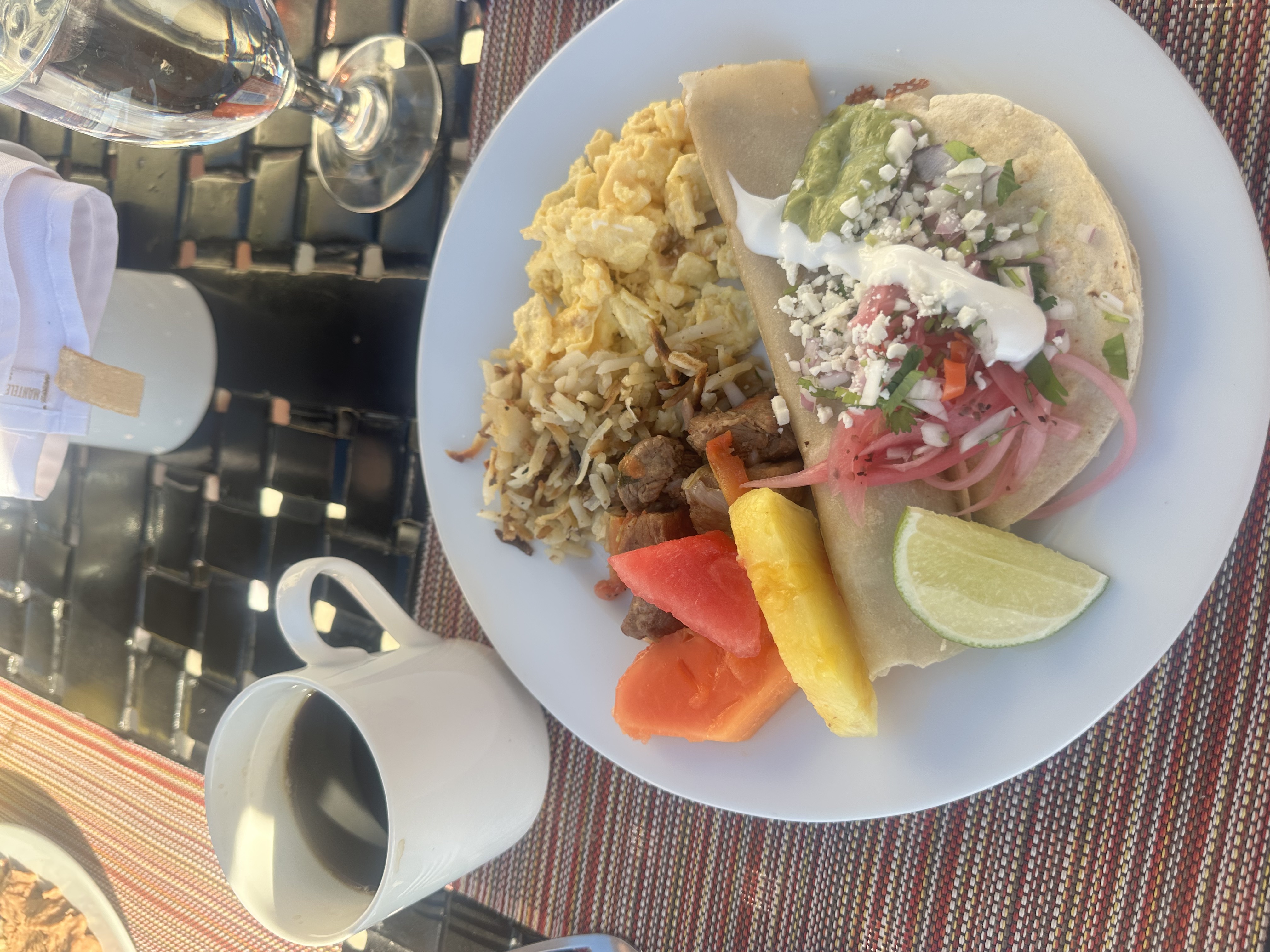 My breakfast buffet was a delicious meal at Bella California, a highly reviewed restaurant at Villa Del Palmer in Cabo. 