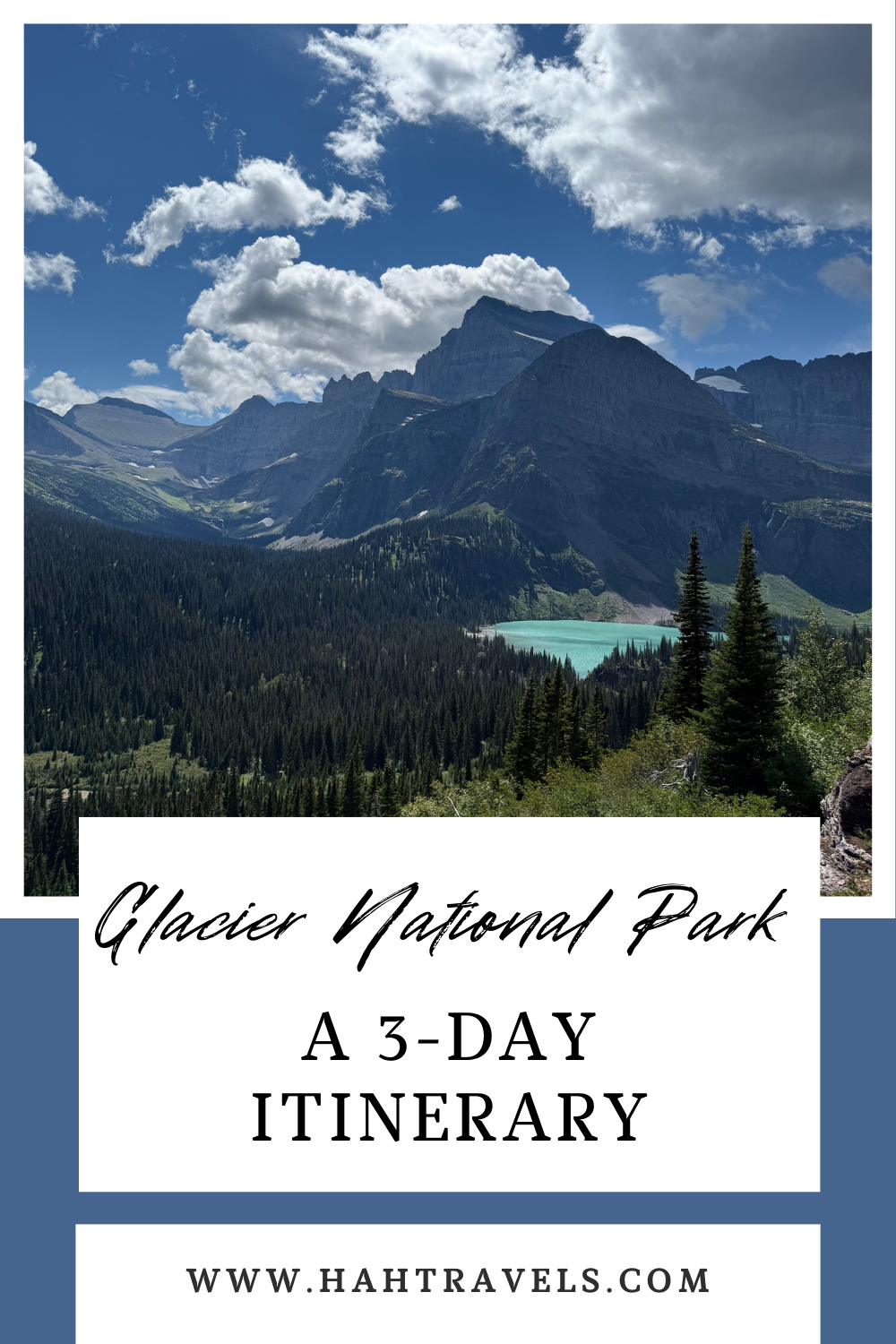 A Glacier National Park itinerary and hikes for a 3-day visit.