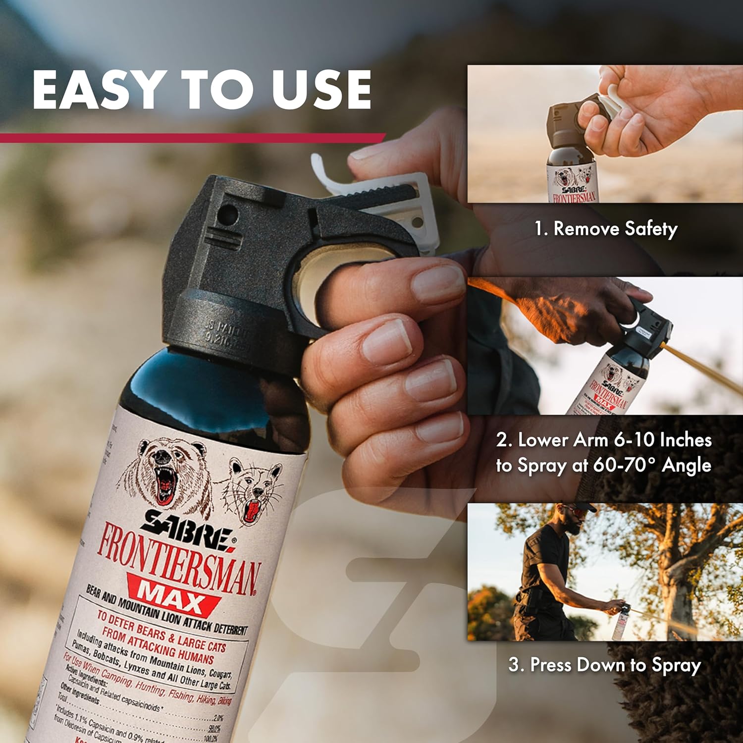 A can of bear spray which is on my packing list to Glacier National Park.