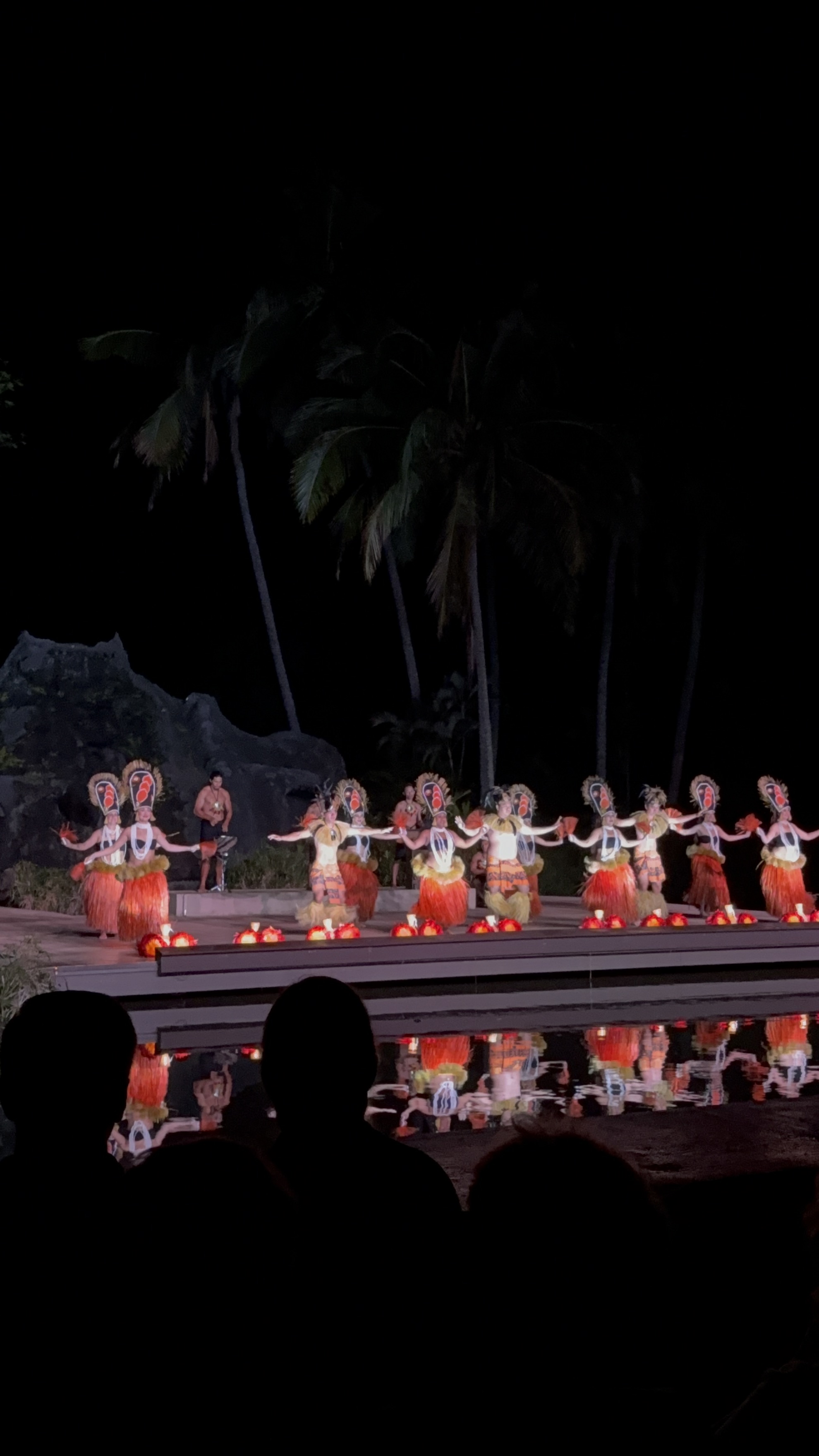 Hula dancers at a luau in Kauai.